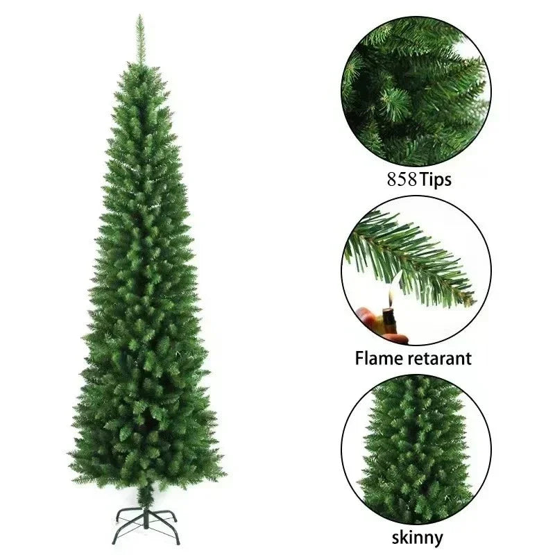 Artificial Christmas Tree 120CM-270CM Large PVC Pencil Christmas Tree Hotel Shopping Mall Christmas Atmosphere Decoration