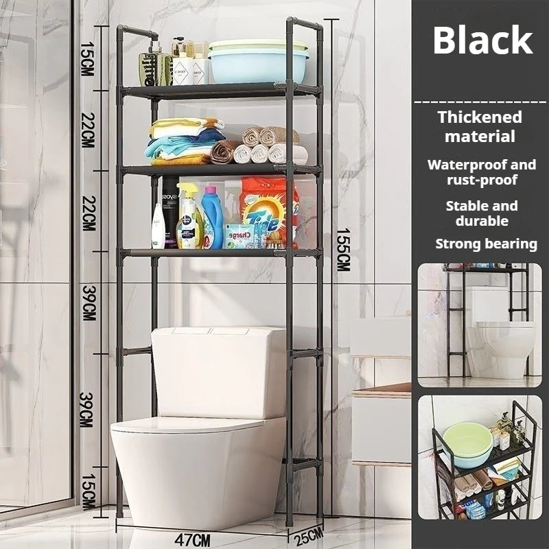 Floor Standing Storage Rack For Bathroom Increases Space Saving Multi Story Bathroom