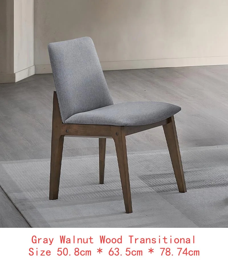 7-Piece Walnut Finish Dining Set with Upholstered Chairs – Wooden Kitchen Table & Chair Ensemble