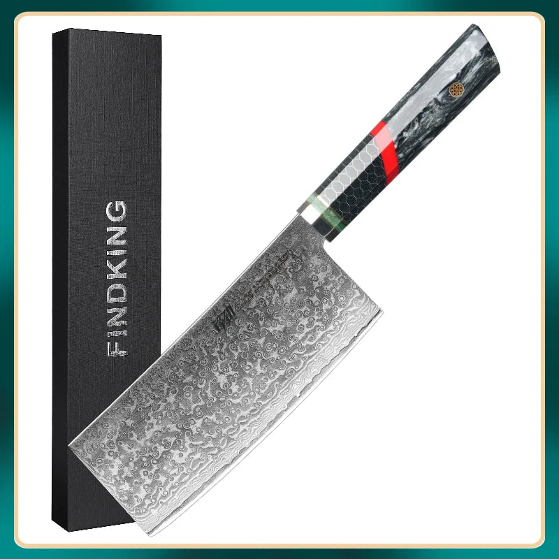 FINDKING 6.5 inch Cleaver Knife  Damascus Steel