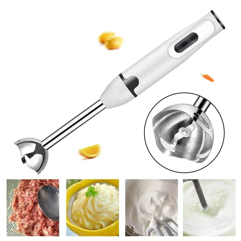 Professional 400W Electric Immersion Hand Blender with Stainless Steel Blade for Smoothies