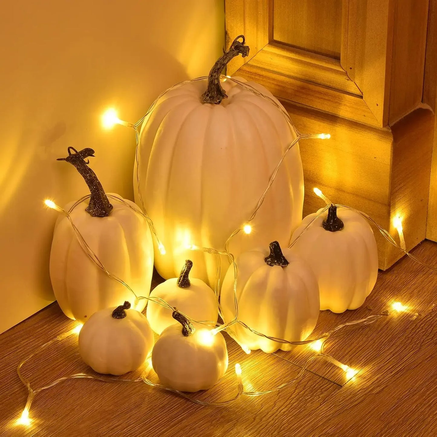 7PCS Fake Pumpkin Decoration for Halloworeen DisplayPhotography and Early