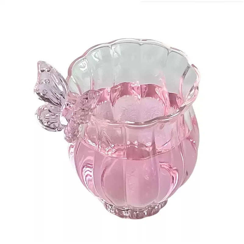 High Borosilicate Glass Butterfly Cup Handmade Narcissus Cup Creative Transparent