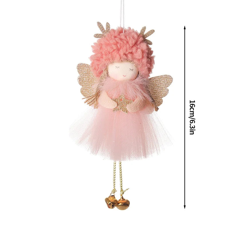 Christmas Decoration 2025 Christmas Tree Angel Hanging Pendants Hanging Ornaments Cute Angel Xmas Supplies Navidad Decor