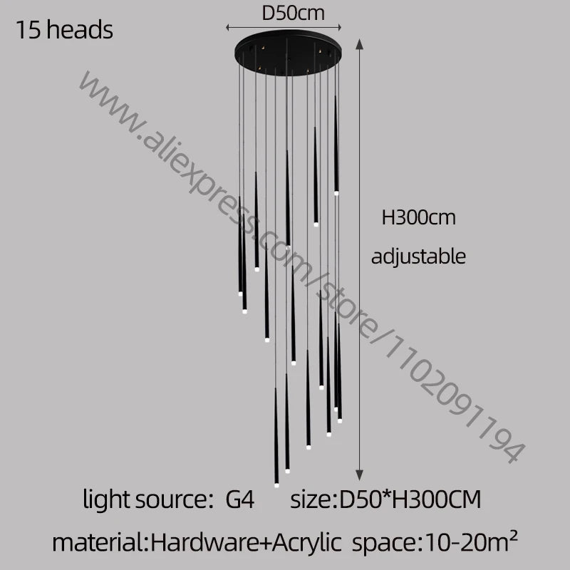 Modern Dining Room Chandelier Minimalist Design Living Room Kitchen Bedroom Light Study Cafe Led Bar Staircase Chandelier