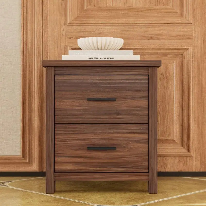 4-Piece Bedroom Set, Wooden Queen Size Bed Frame with Storage Headboard & Charging Station, 2 Nightstands with 2 Drawers,