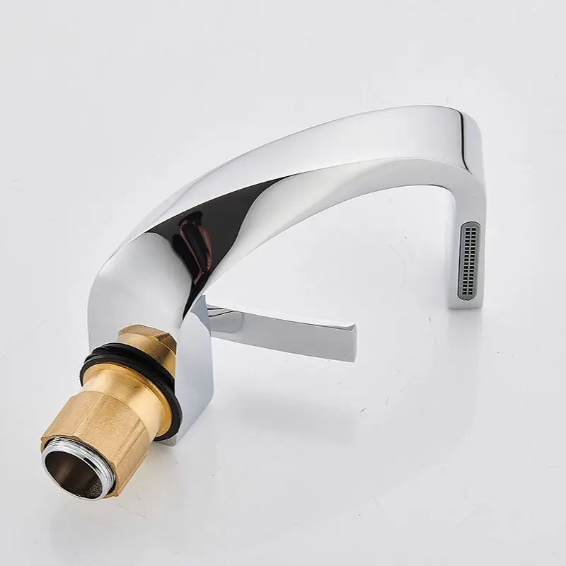 Single Handle Single Hole Fashion Wash Basin Sink Faucet Hot and Cold Bathroom Faucet Deck-mounted Faucet